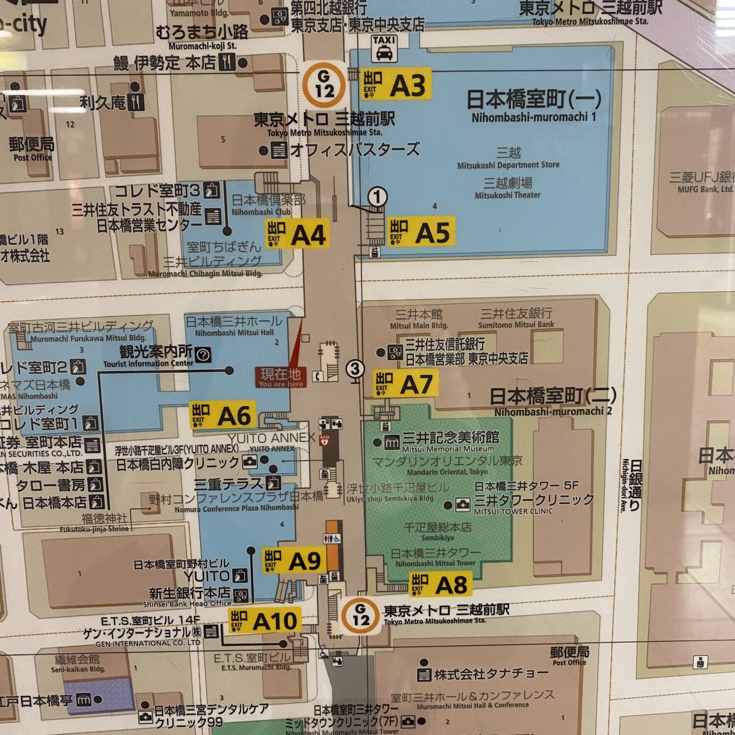 三越前駅 案内マップ